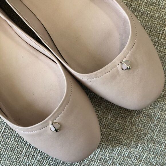 EUC Kate Spade Pale Vellum (Light Pink) Leather Keaton Ballet Flats Shoes Sz 9 M - Picture 9 of 12